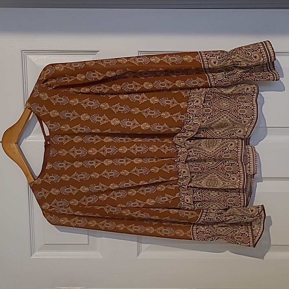 L/S Mixed Print Blouse Size Small